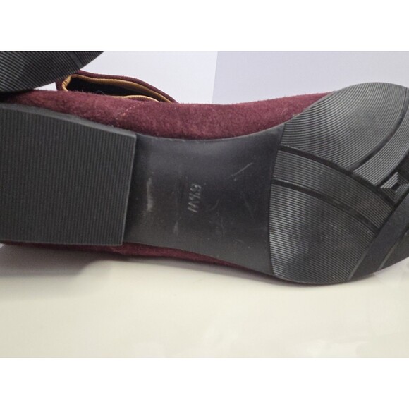 Array Burgundy Suede Low Heel Slouch Boots Sz 6.5 W Minimalist Comfort @ Work - Picture 9 of 9